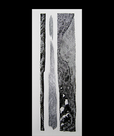 Graphical abstract - 5.11x15.74in - Support paper, Indian ink by quill on a based washes in sepia Indian ink, details of gold or silver leaf