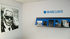 View of the exhibition at the Barclays Bank, Grasse