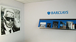 View of the exhibition at the Barclays Bank, Grasse